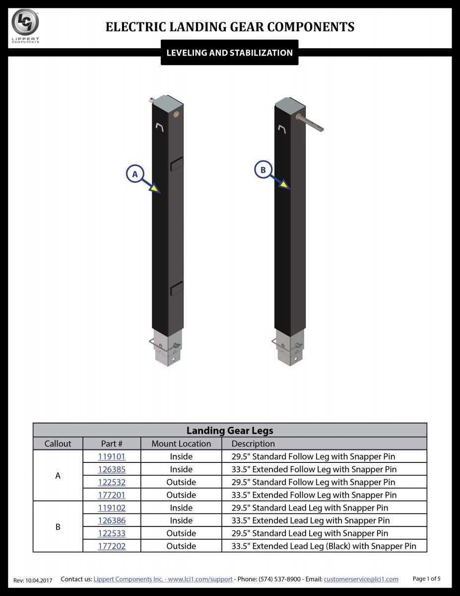 lippert landing gear parts diagram