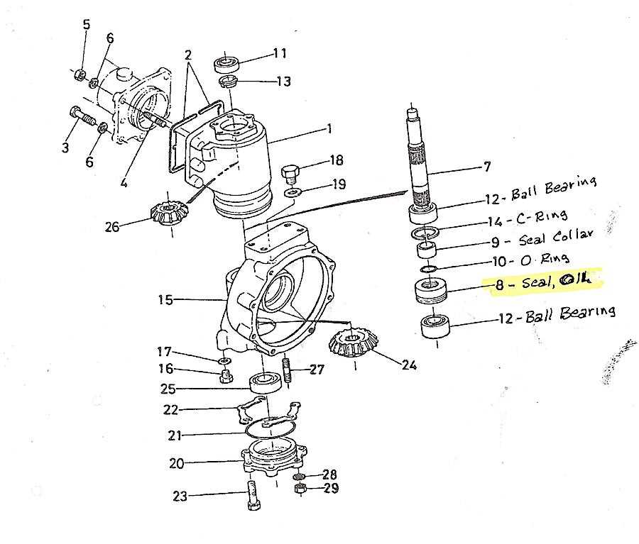 front axle kubota tractor parts diagram