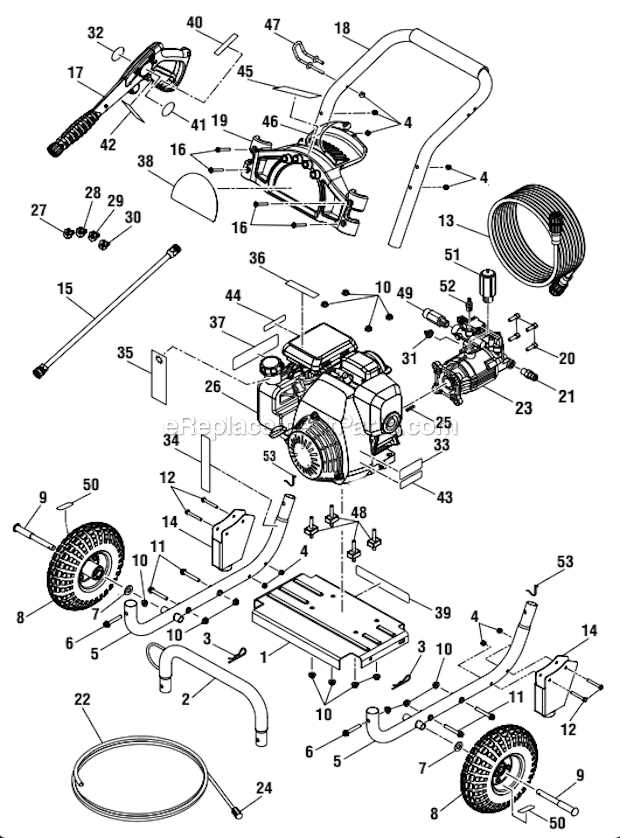 homelite 2700 psi pressure washer parts diagram