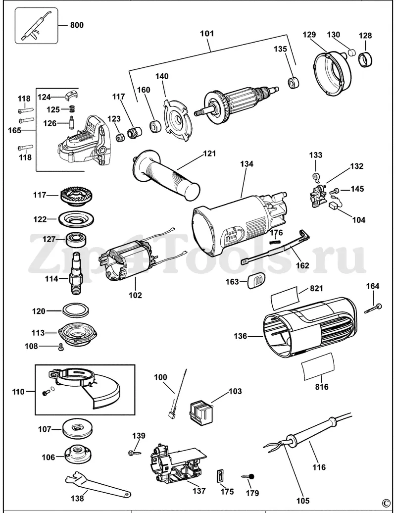 dewalt dwe7491 parts diagram