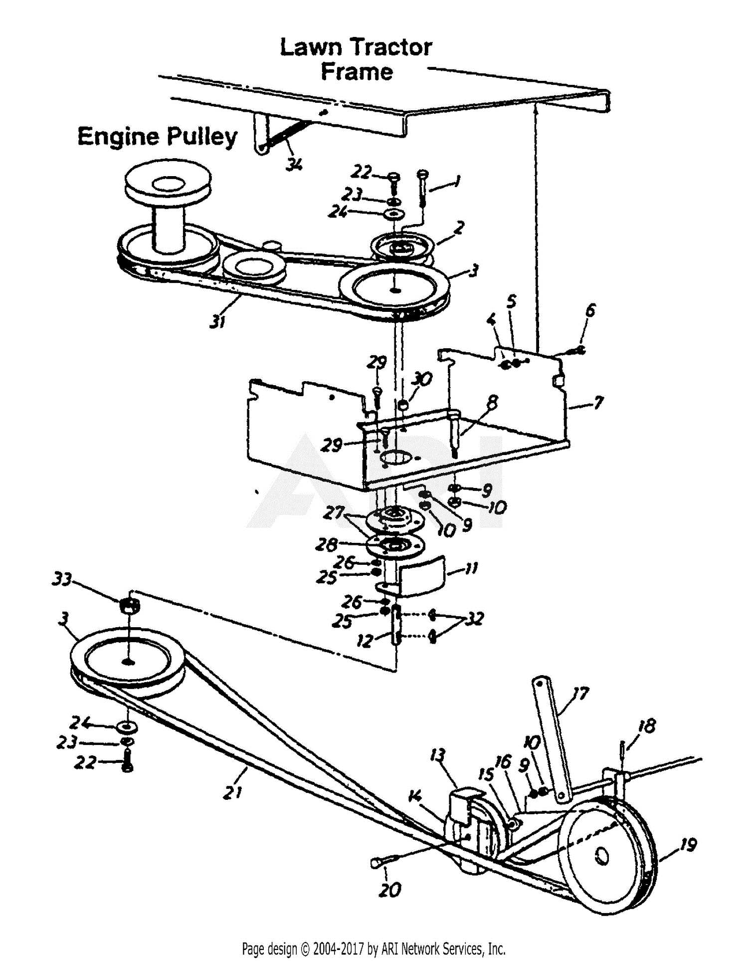 cub cadet 1330 parts diagram