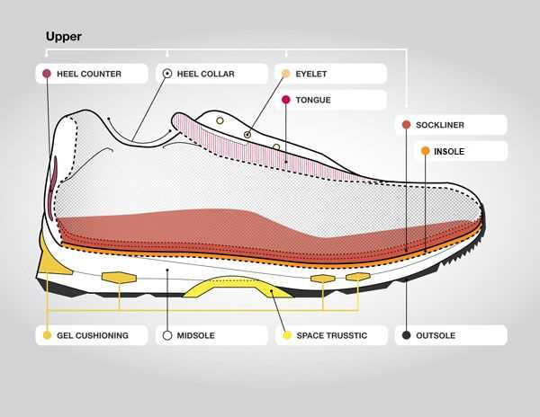 parts of shoe diagram