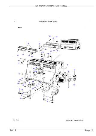 massey ferguson 1100 parts diagram