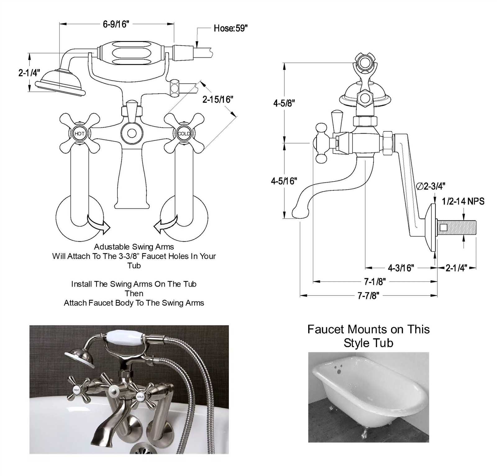 bathtub faucet parts diagram