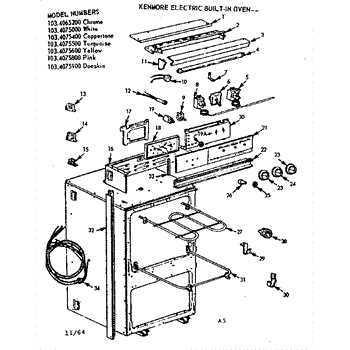 kenmore electric range parts diagram