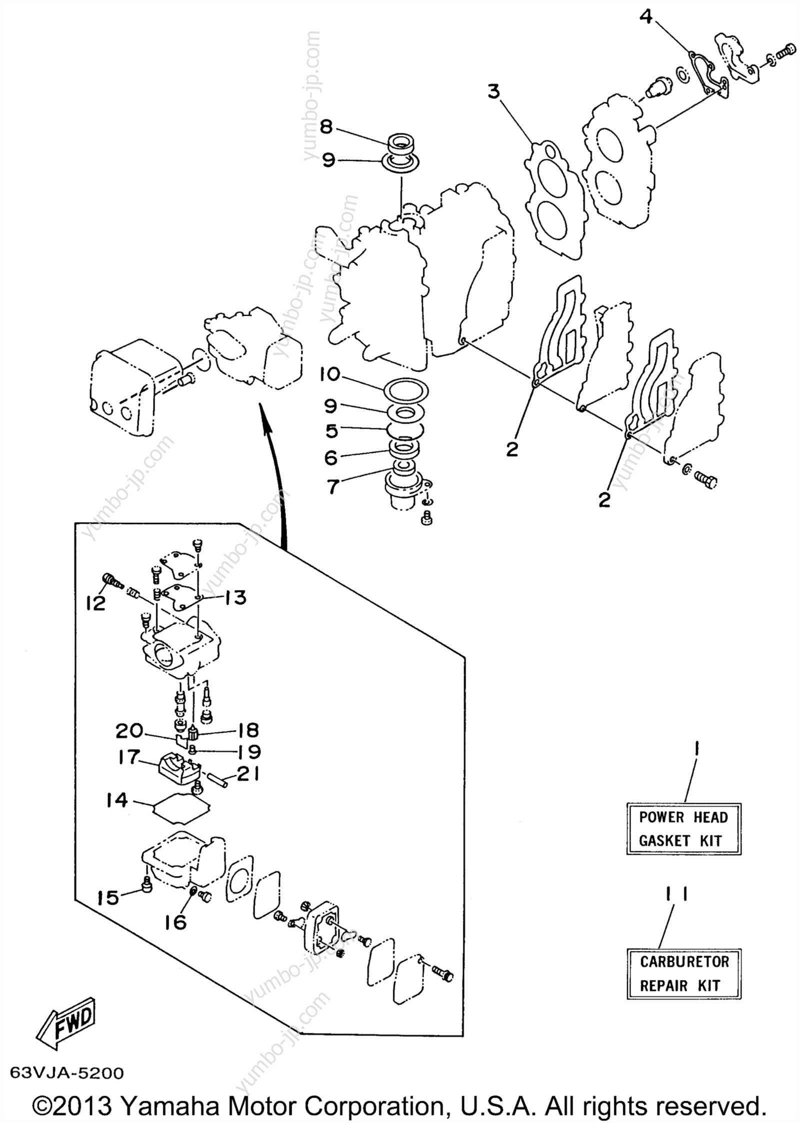 yamaha 9.9 parts diagram