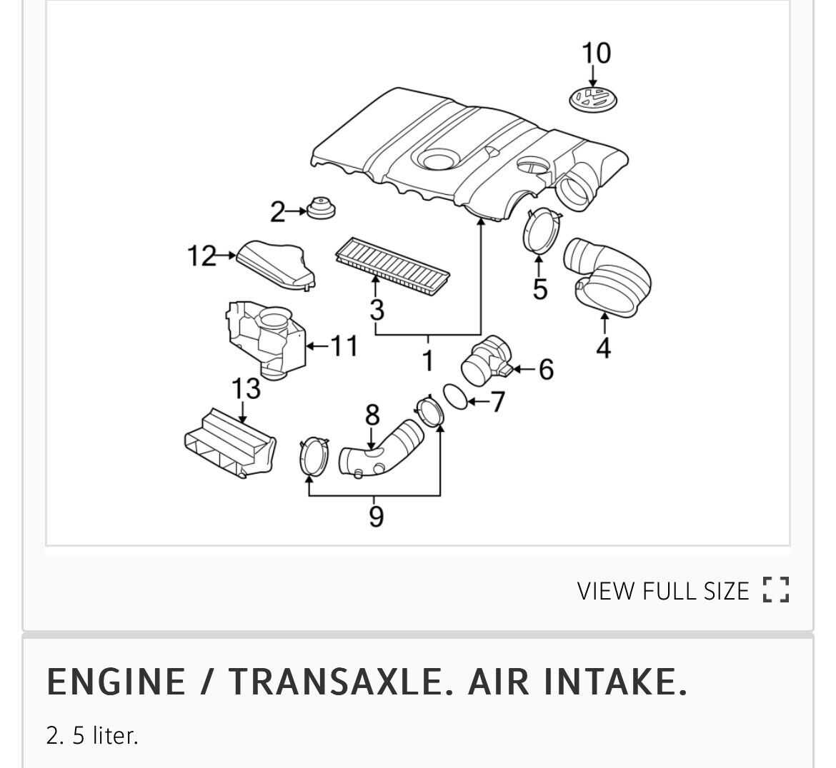 vw 2.5 engine parts diagram