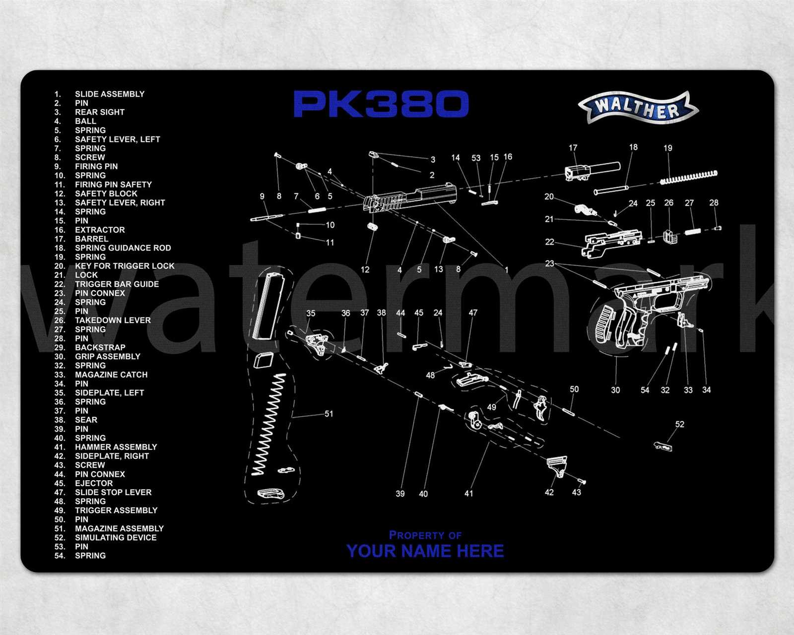 walther p99 parts diagram