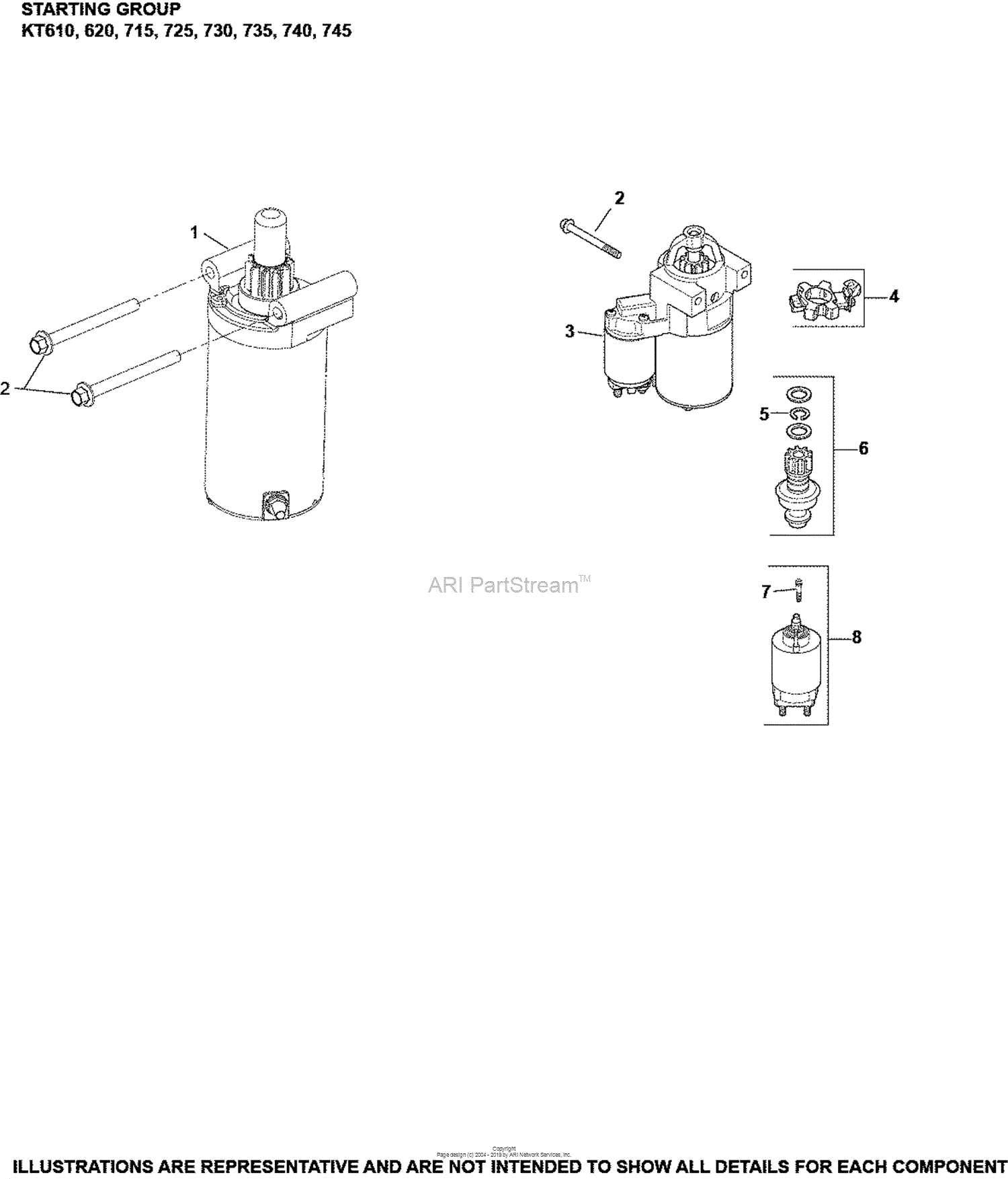 kohler kt735 parts diagram