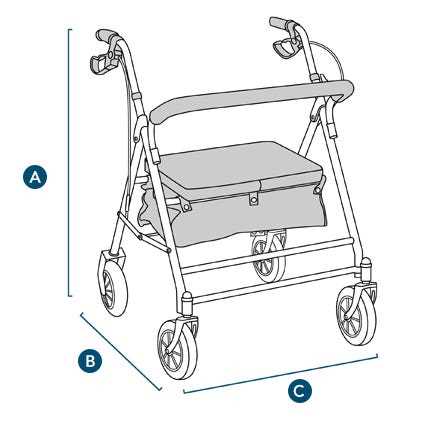 rollator parts diagram