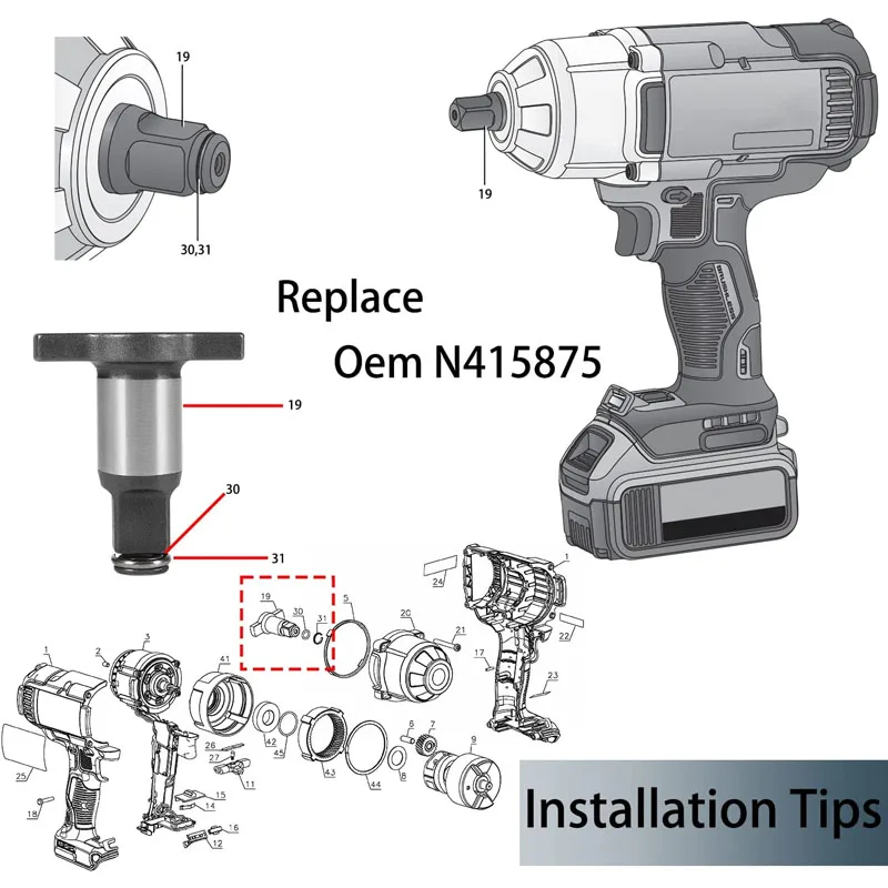 dewalt 20v impact driver parts diagram