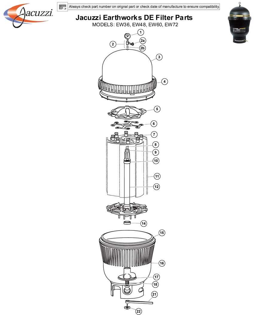 jacuzzi sand filter parts diagram