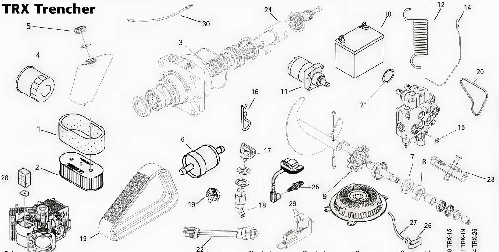 toro parts diagrams