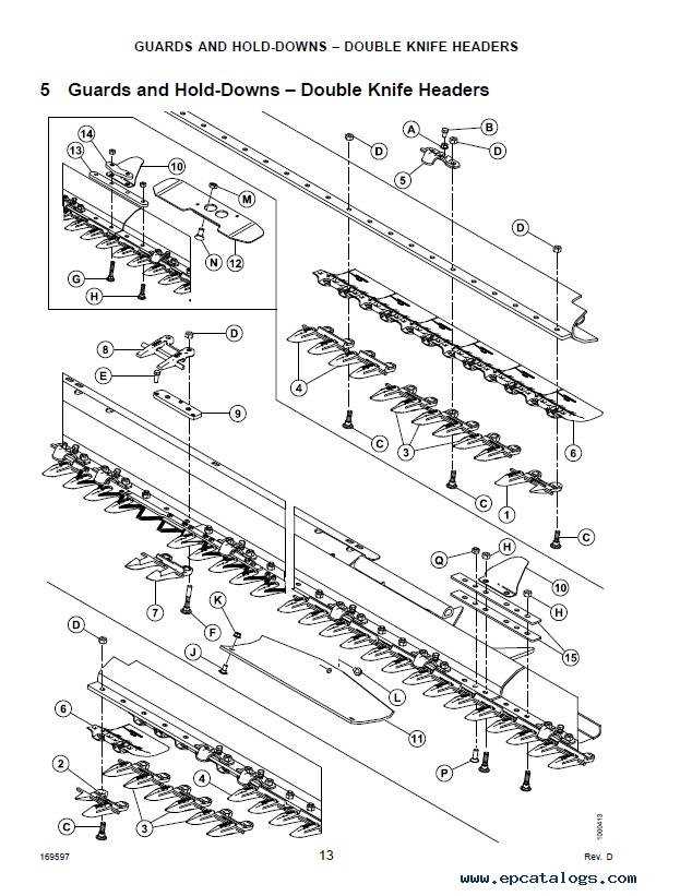 combine header parts diagram