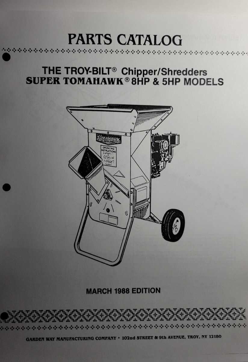 troy bilt chipper vac parts diagram