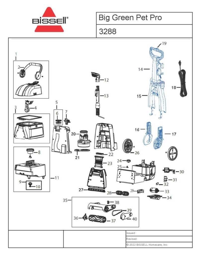 bissell little green proheat parts diagram