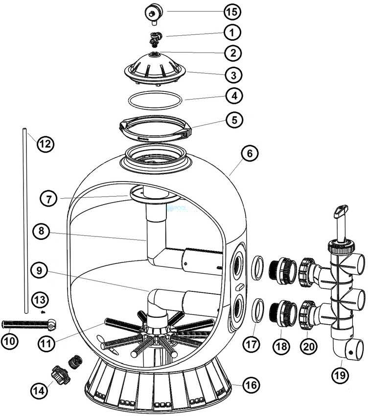 hayward pro series sand filter parts diagram