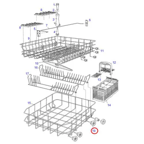 kitchenaid dishwasher parts diagram