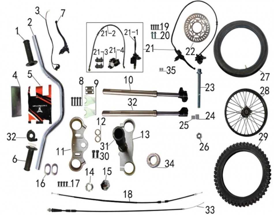 diagram dirt bike parts