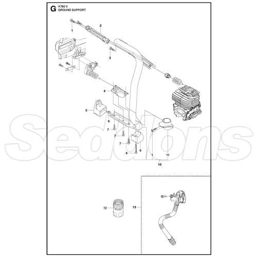 husqvarna k760 parts diagram