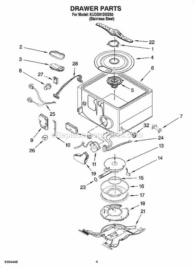 fisher and paykel dishwasher parts diagram