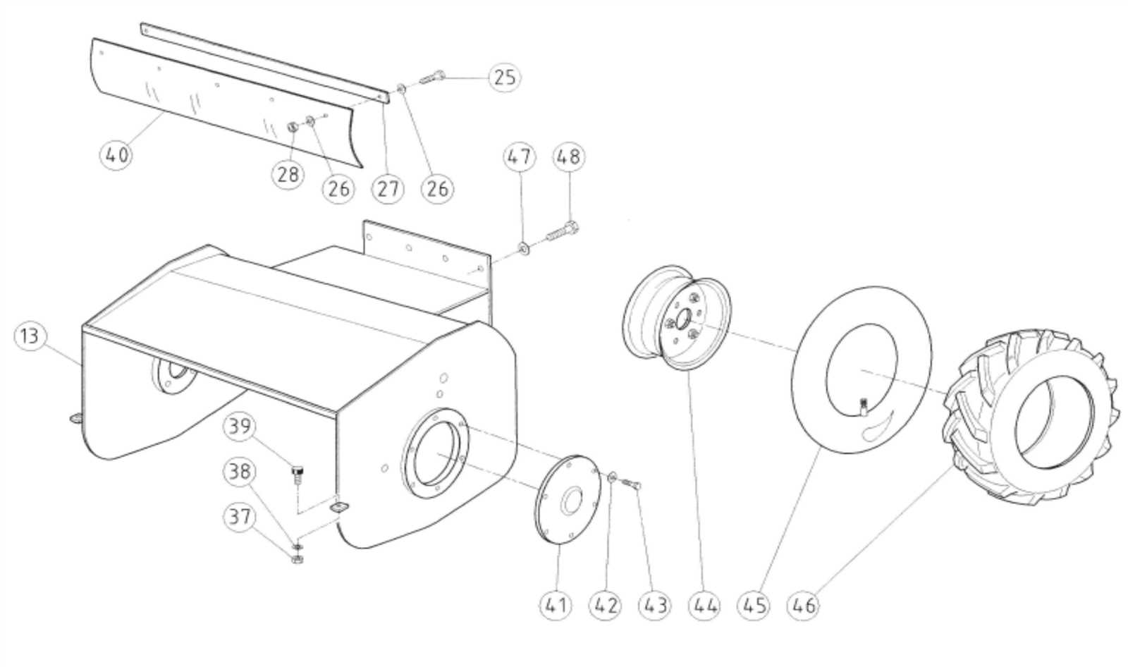 flail mower parts diagram