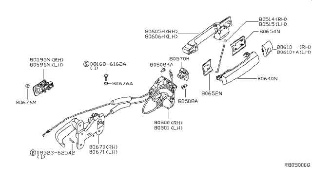 nissan titan tailgate parts diagram