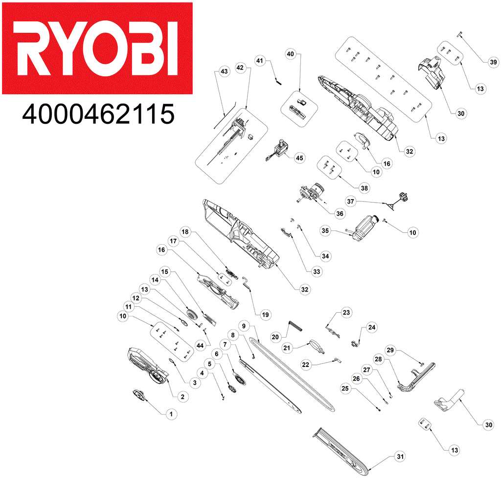 ryobi ry3716 chainsaw parts diagram