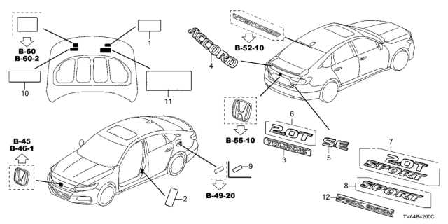 2019 honda accord parts diagram