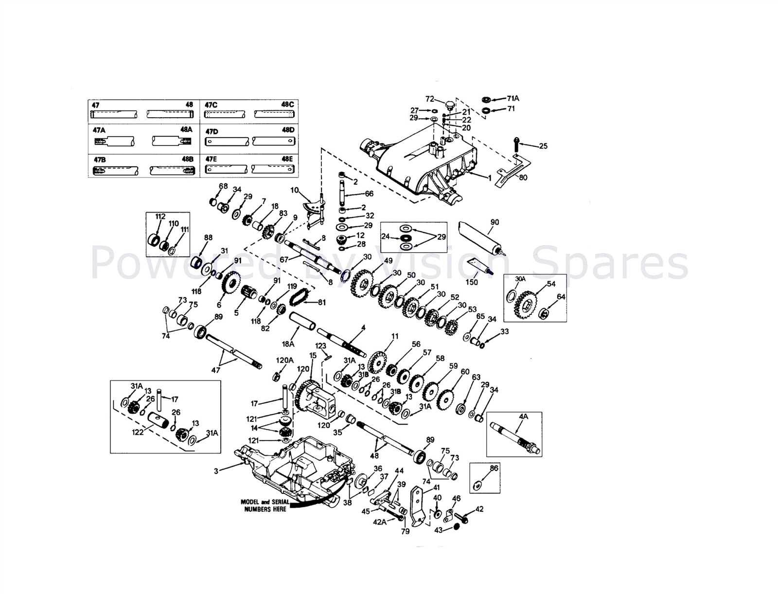 5 speed peerless transmission parts diagram