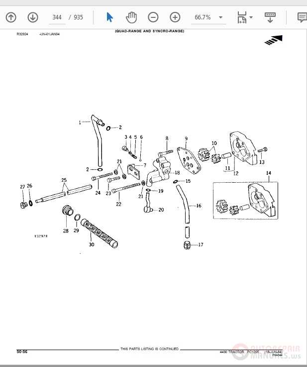 john deere 4430 parts diagram