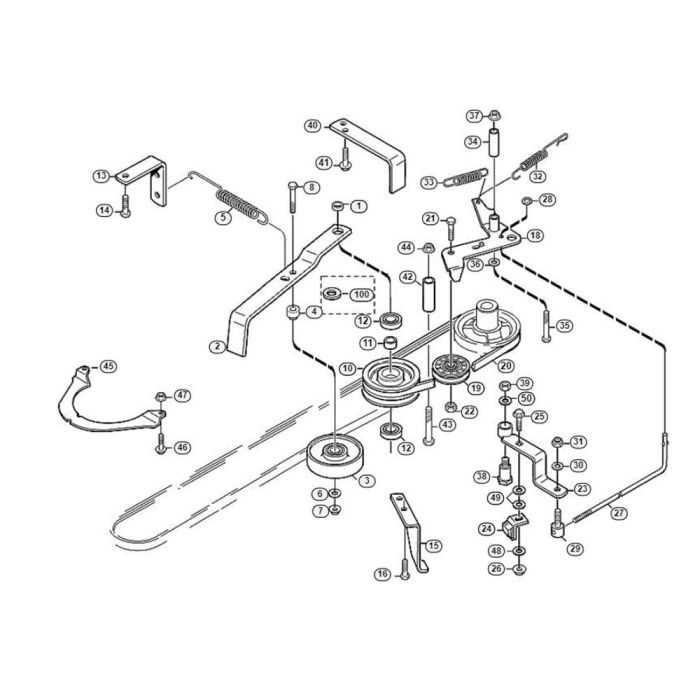 john deere 318 50 inch mower deck parts diagram