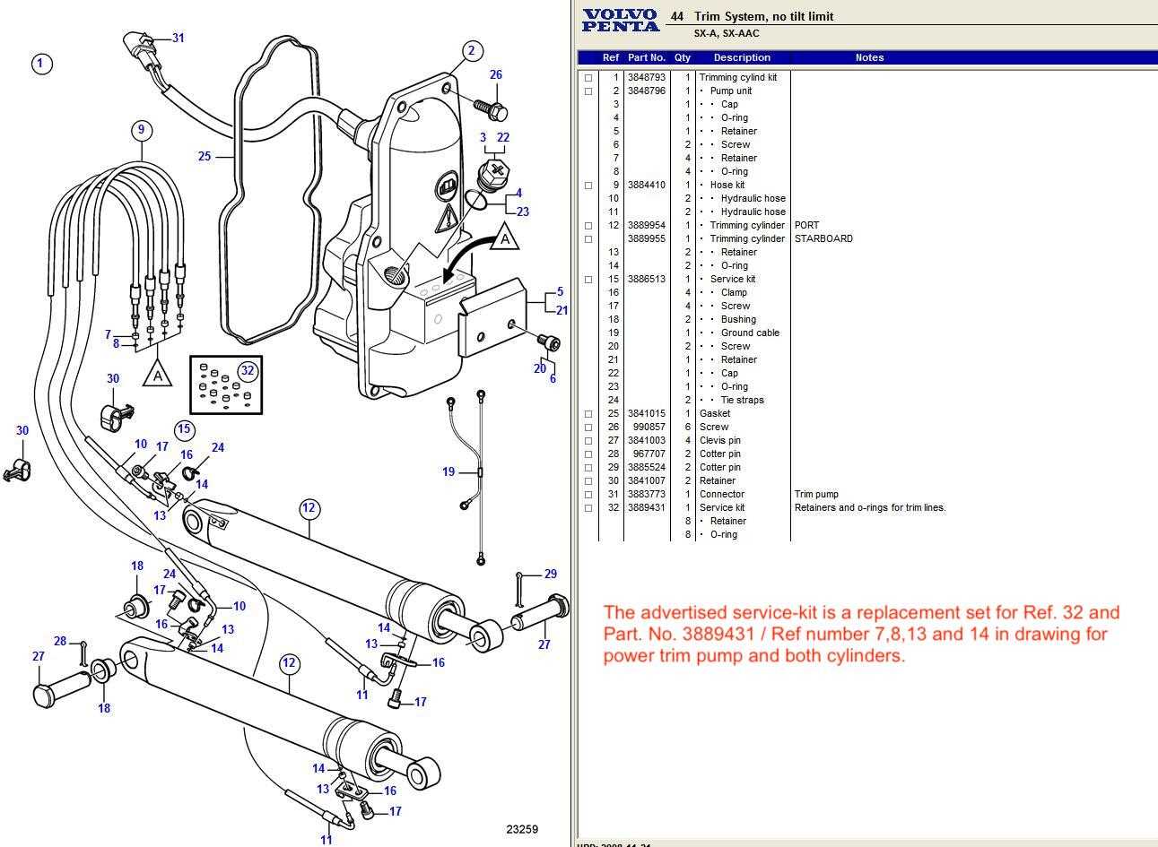 volvo penta dps a parts diagram