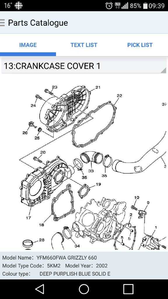 grizzly 660 parts diagram