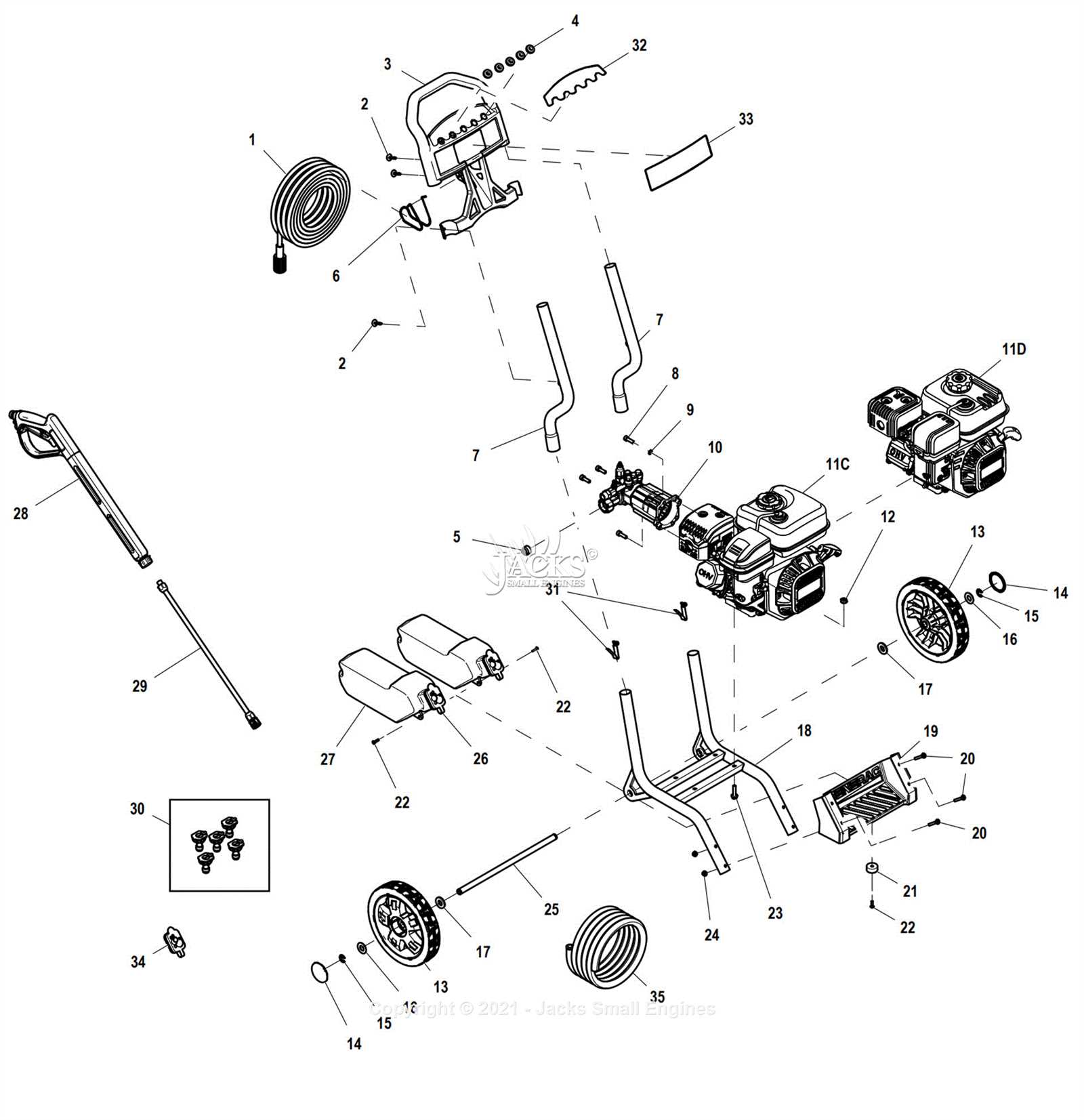 ryobi 2700 psi pressure washer parts diagram