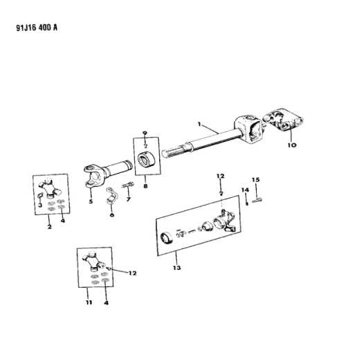 jeep xj steering parts diagram