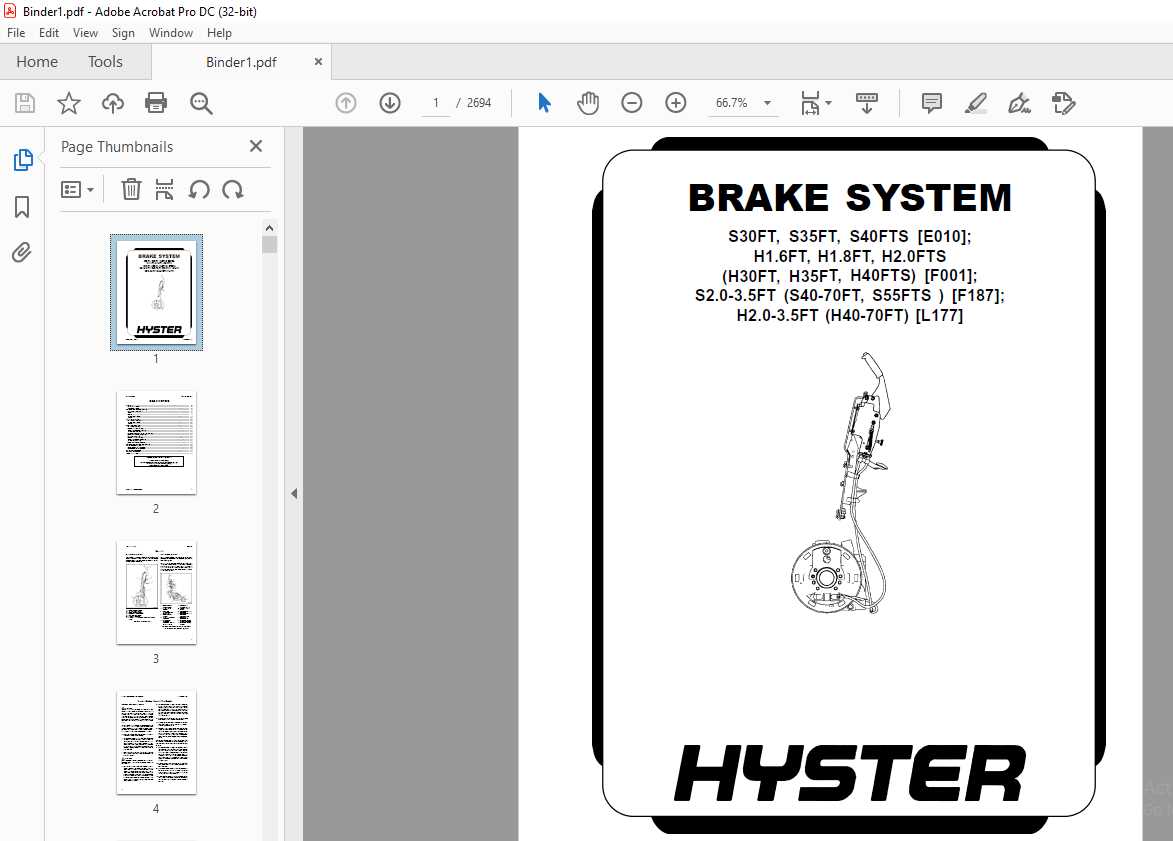 manual pdf hyster forklift parts diagram