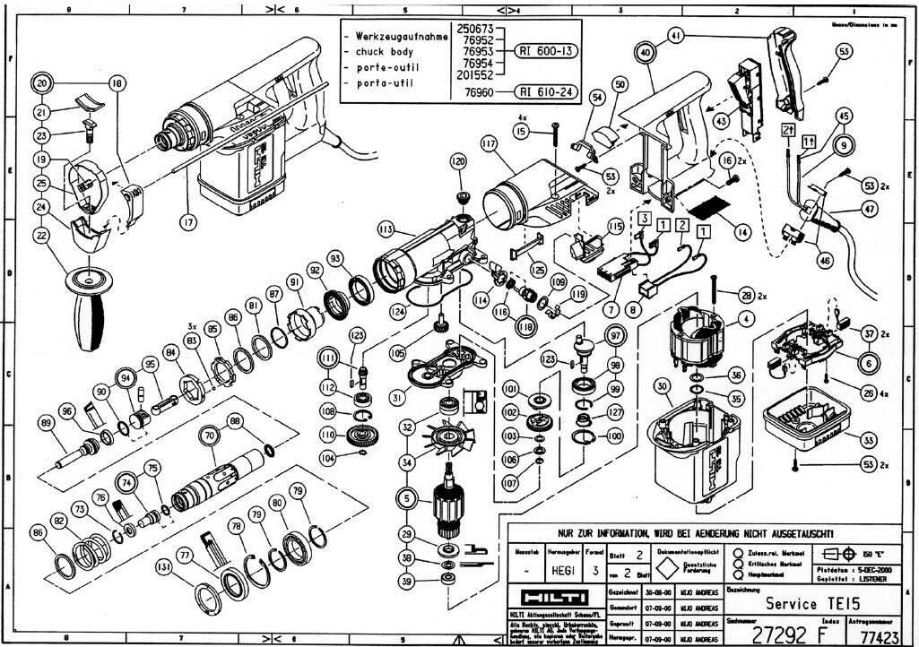 hilti te 50 avr parts diagram