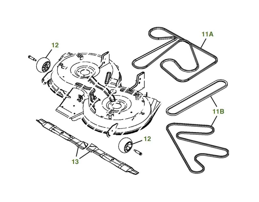 john deere 42 mower deck parts diagram