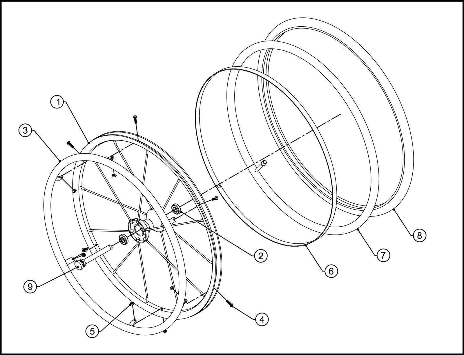 parts of a wagon wheel diagram