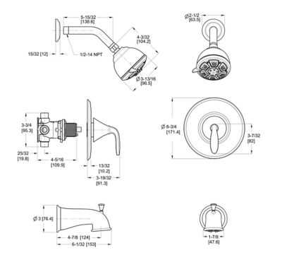 shower valve parts diagram