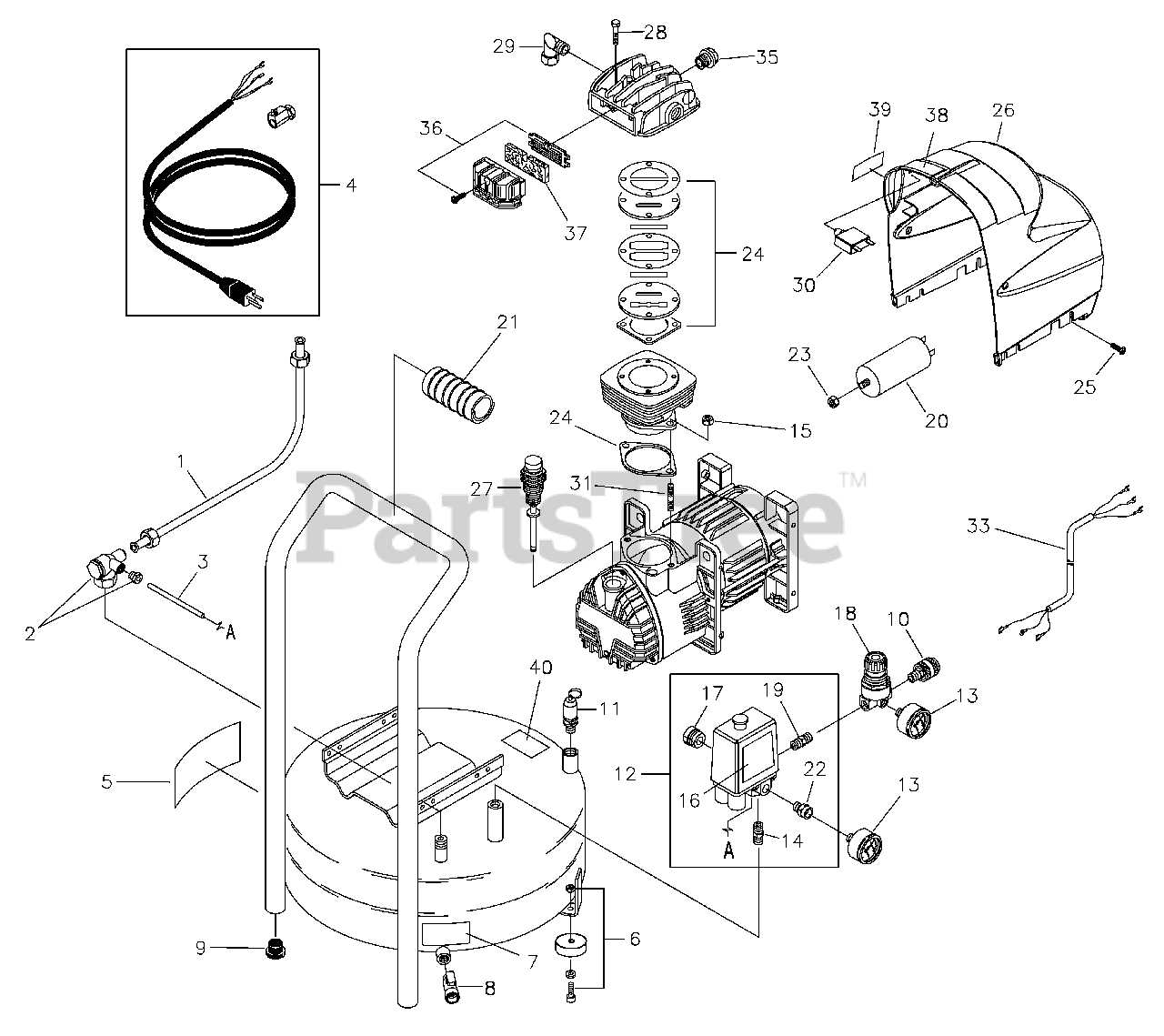 air compressor parts diagram