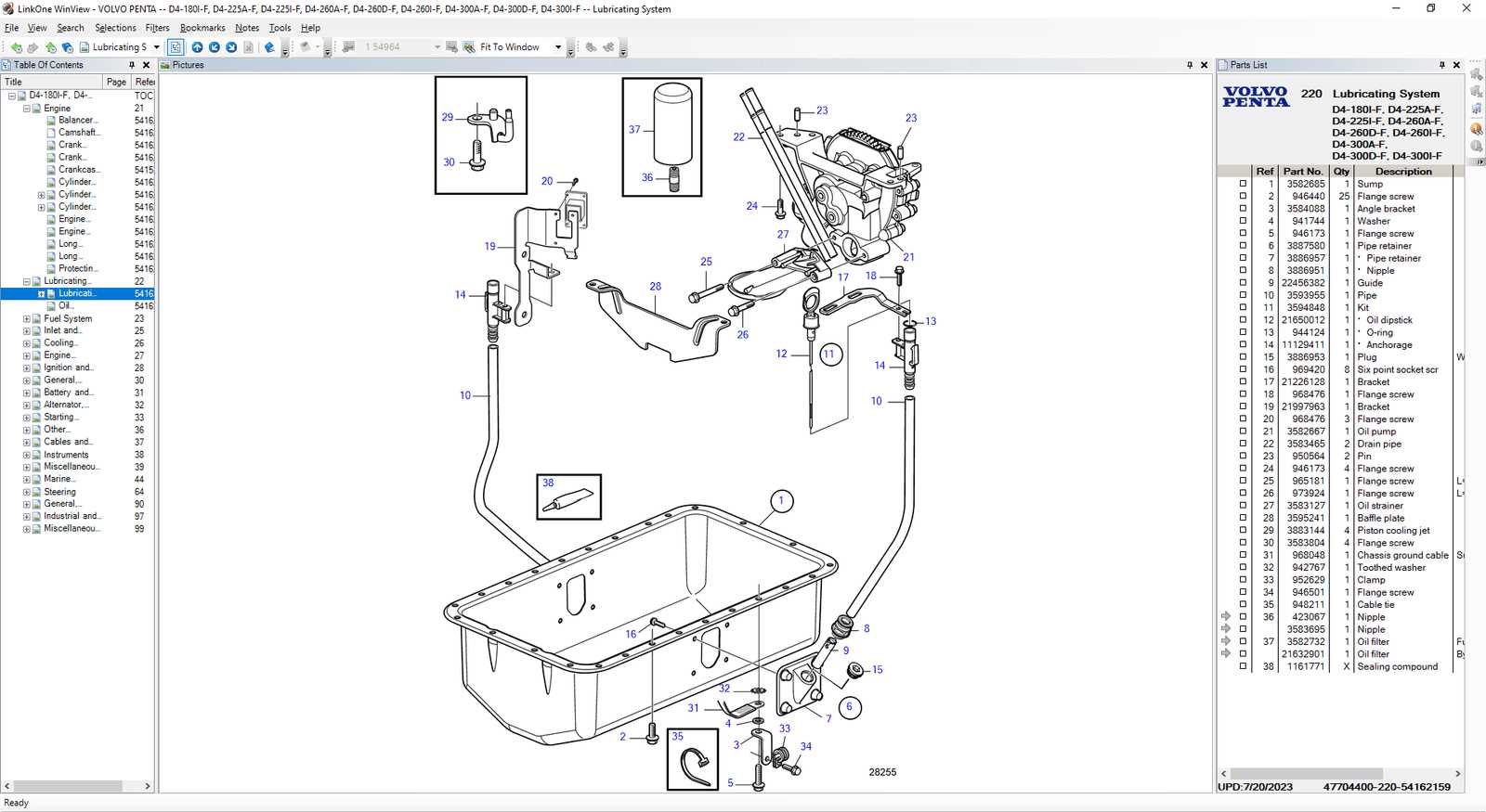 volvo penta dp e parts diagram