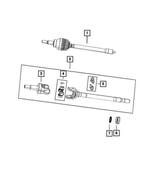 jeep wrangler front axle parts diagram