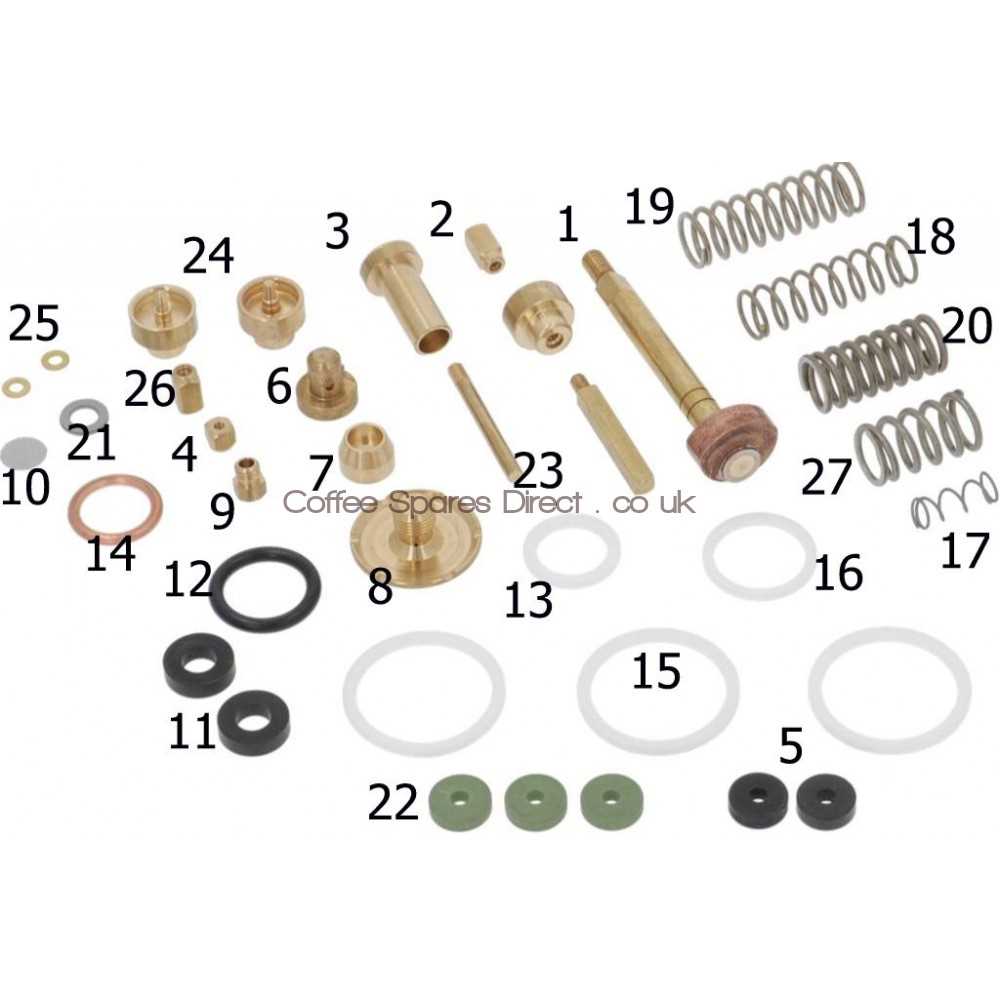 e61 group head parts diagram