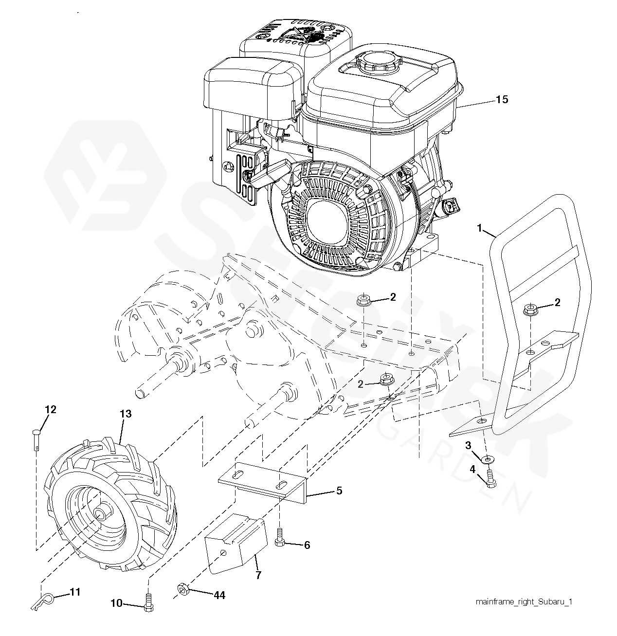 troy bilt pony tiller parts diagram