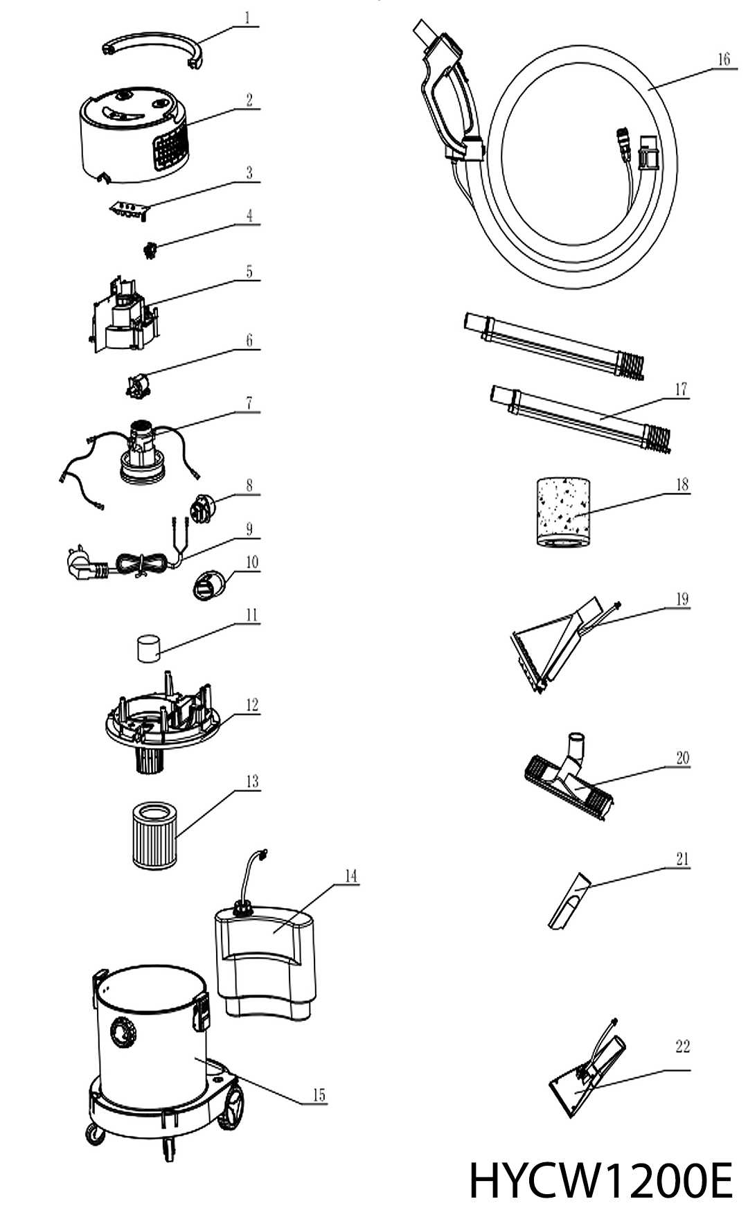 hoover steamvac parts diagram