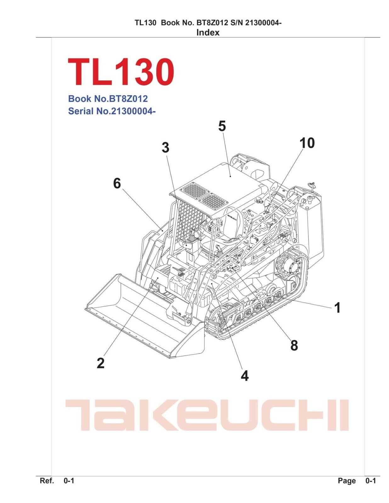 takeuchi tb016 parts diagram