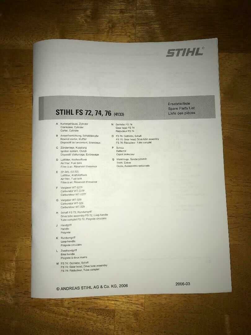 stihl fs90 weed eater parts diagram