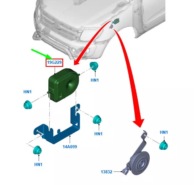 ford ranger body parts diagram